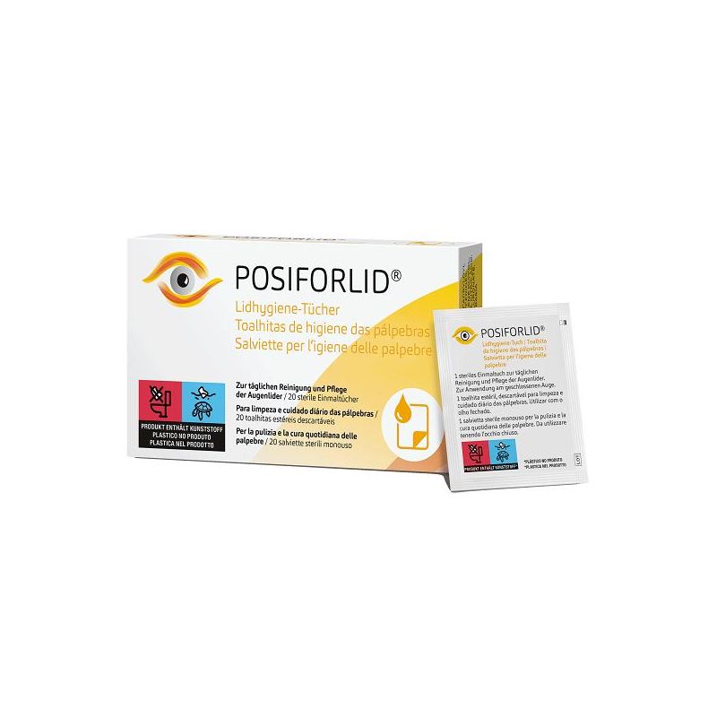 Posiforlid Salviette per Palpebre - Confezione da 20 Pezzi