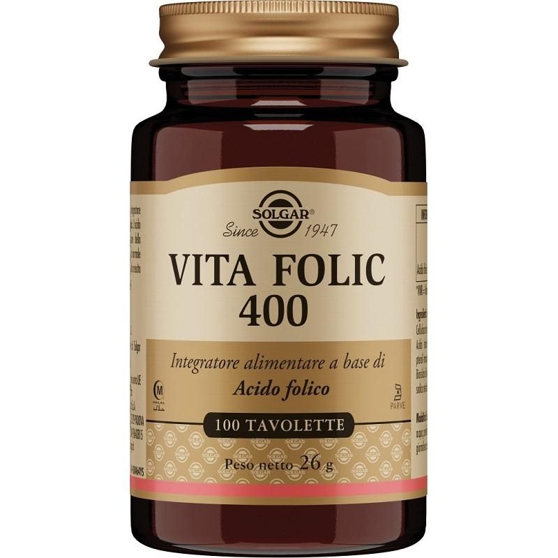 Solgar Vita Folic 400 - 100 Tavolette di Acido Folico