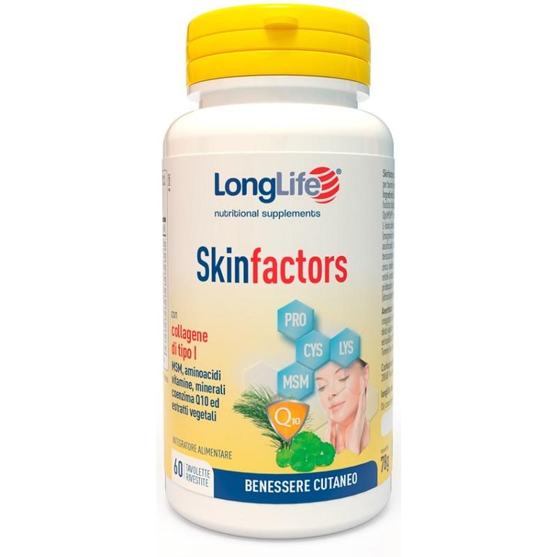 Skinfactors Longlife - 60 Tavolette per la Cura della Pelle
