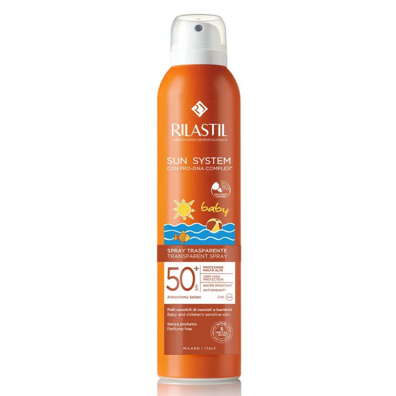 Spray Solare Trasparente Rilastil Sun System SPF 50 per Bambini - 200ml