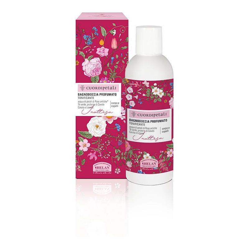 Helan Bagnodoccia Profumato Tonificante con Cuori di Petali, 200ml