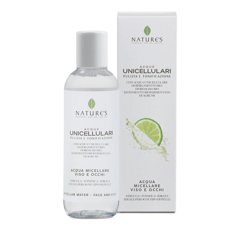 Nature's Acqua Micellare Unicellulare per Viso e Occhi, 200ml