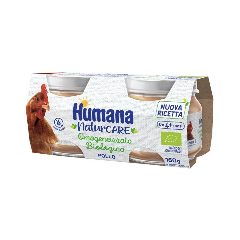 Humana Bio Pollo Omogeneizzato, Confezione Biologica da 2x80g