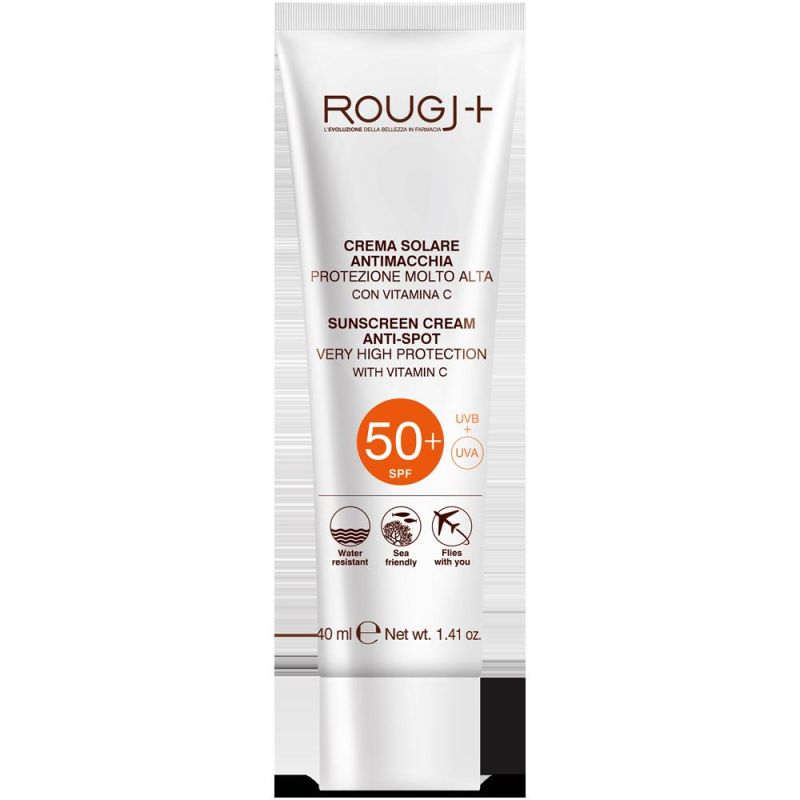 Rougj Antimacchia Crema Viso Solare con Vitamina C - 40ml, SPF 50+