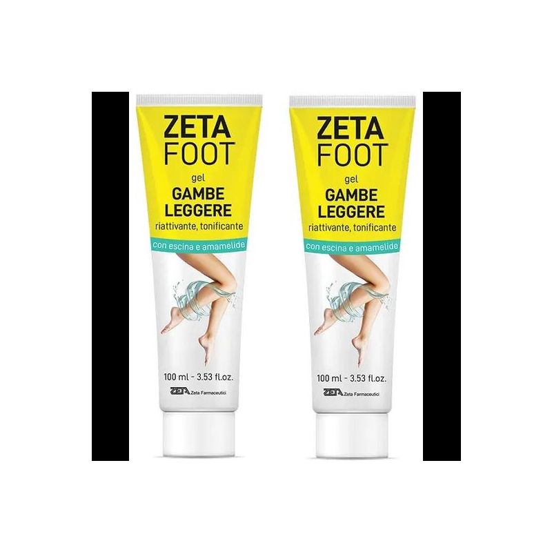 Gel Zeta Foot per Gambe Leggere, Confezione doppia 2x100ml