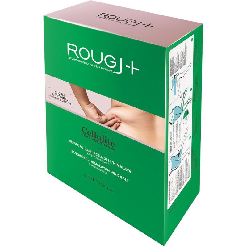 Rougj Spa Treatment - Bendaggi Corpo Anti-Cellulite con Sale Rosa dell'Himalaya, 2 Pezzi, 120 ml
