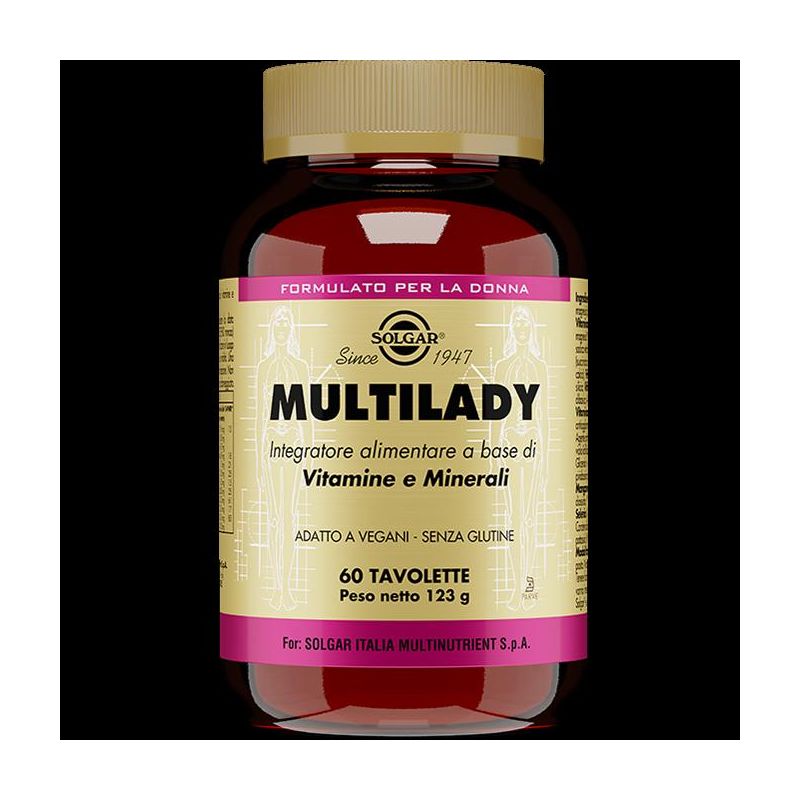 Solgar Multilady - Integratore Multivitaminico per Donne, 60 Tavolette