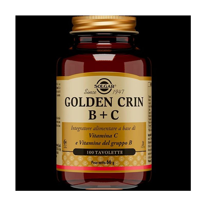 Solgar Golden Crin B+C - Integratore di Vitamine B e C - 100 Tavolette