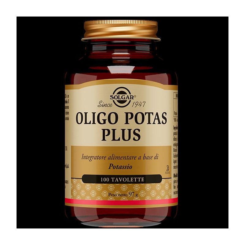 Solgar Oligo Potas Plus - Integratore di Potassio, 100 Tavolette