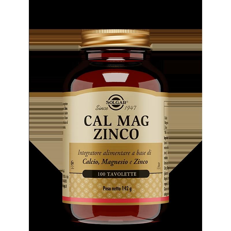 Solgar Cal-Mag-Zinco Supplemento Alimentare - 100 Tavolette