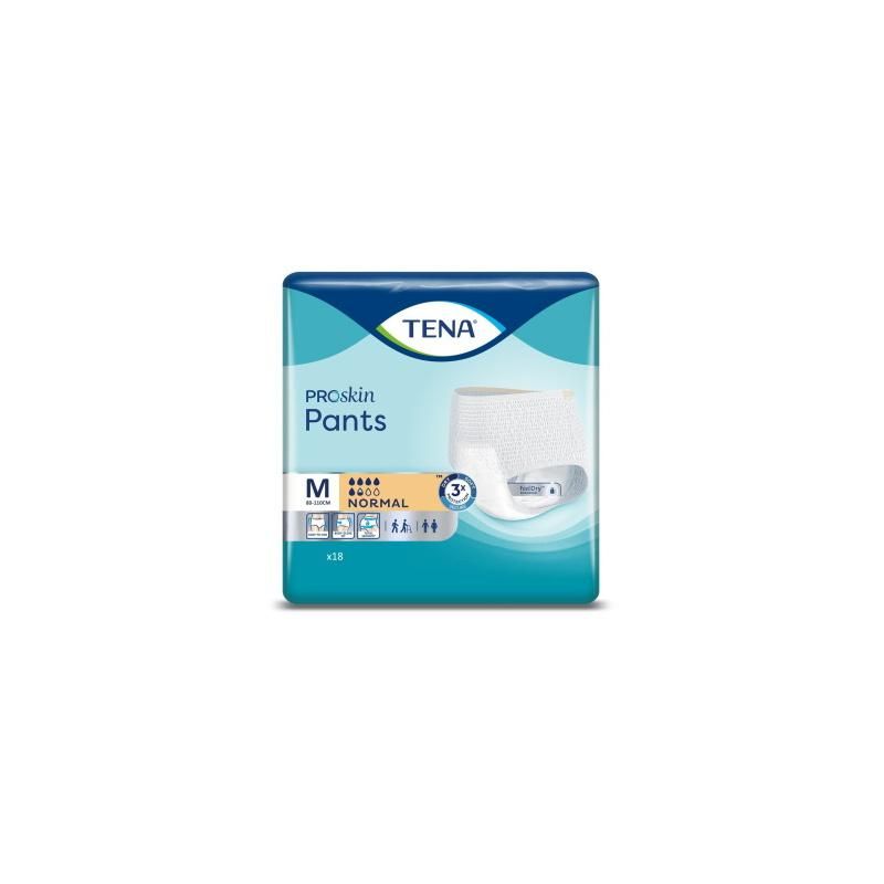 Tena Pants Normal - Pannolini Mutandina Assorbenti, Taglia M, Pacco da 18 Pezzi