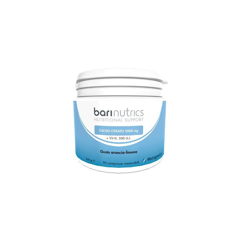 Barinutrics Caldo - Compresse di Calcio Citrato Gusto Arancia e Limone 90 pz