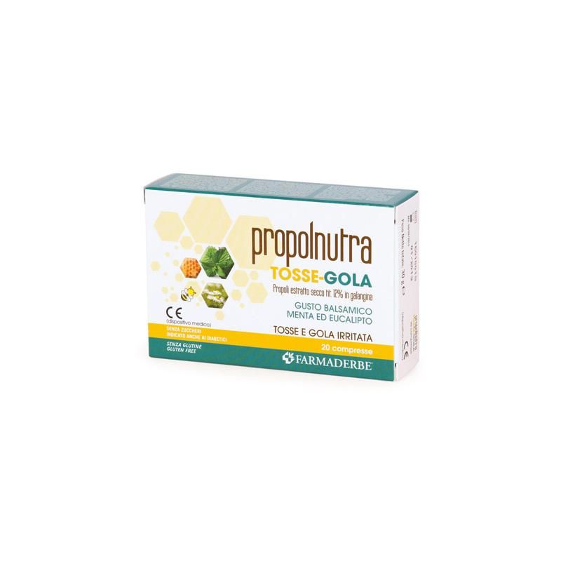 Propolnutra - Compresse Masticabili per Tosse e Gola, Confezione da 20