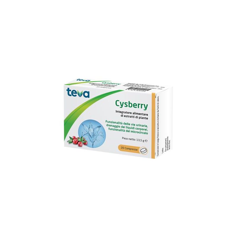Cysberry Teva - Integratore di Salute Urinaria da 20 Compresse