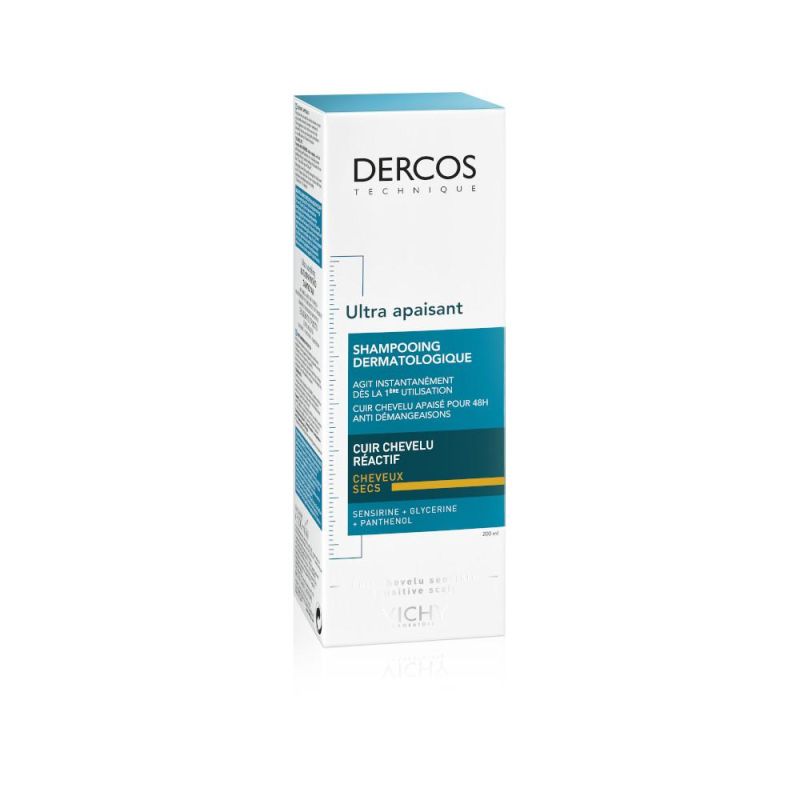 Vichy Dercos Ultra Soothing Shampoo per Capelli Secchi, 200ml