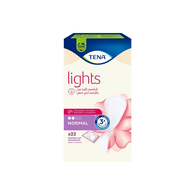 Tena Lights Normal - Proteggi-Slip Ripiegabili, 22 Pezzi