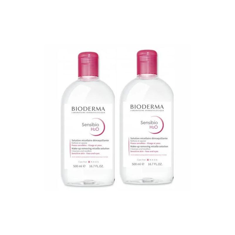Bioderma Sensibio H2O - Doppio Pack di Soluzione Micellare, 2 x 500ml