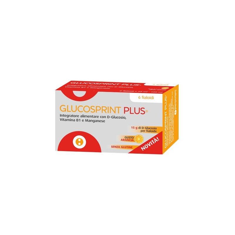 Glucosprint Plus - Integratore Energetico all'Arancia - 6 Fiale