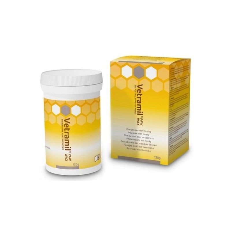 Cera Protettiva Vetramil Paw Wax al Miele per Animali da Compagnia, 120g