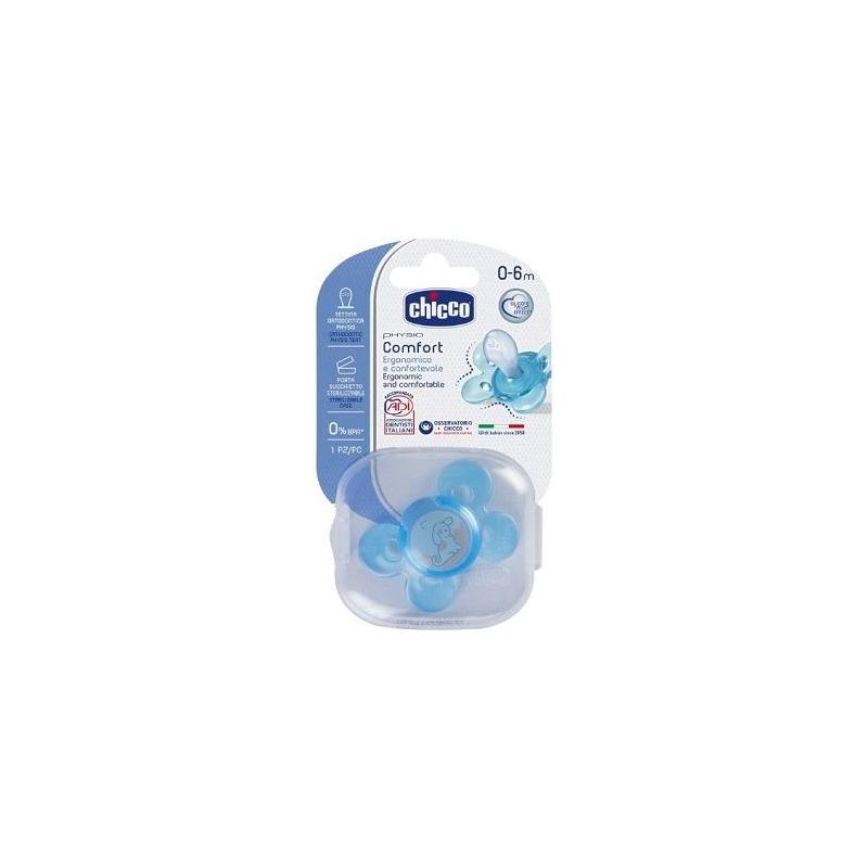 Chicco Physio Comfort Succhietto in Silicone 0-6 Mesi Azzurro