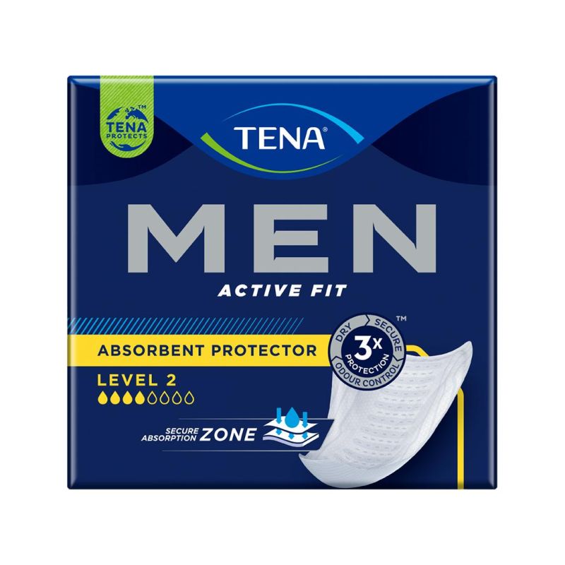 Tena Men Level 2 - Assorbenti Maschili, Pacco da 10 Pezzi