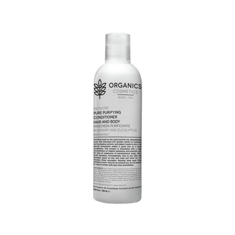 Maschera Purificante per Capelli e Corpo Organics Cosmetics, 250ml