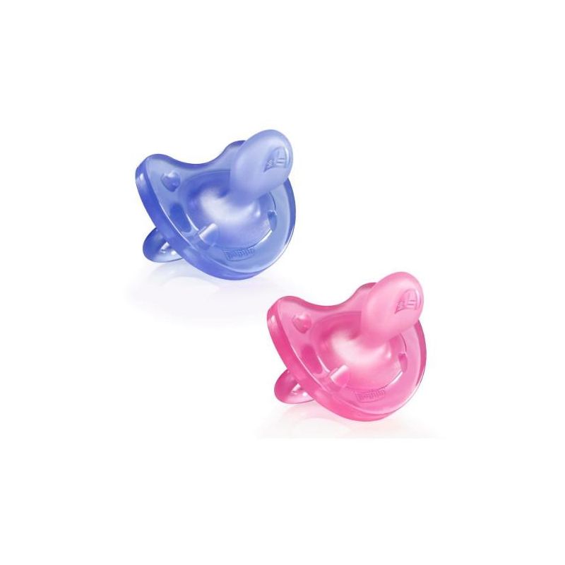 Chicco Gommotto Physio Set di 2 Succhietti in Silicone per Bimba dai 6-12 Mesi