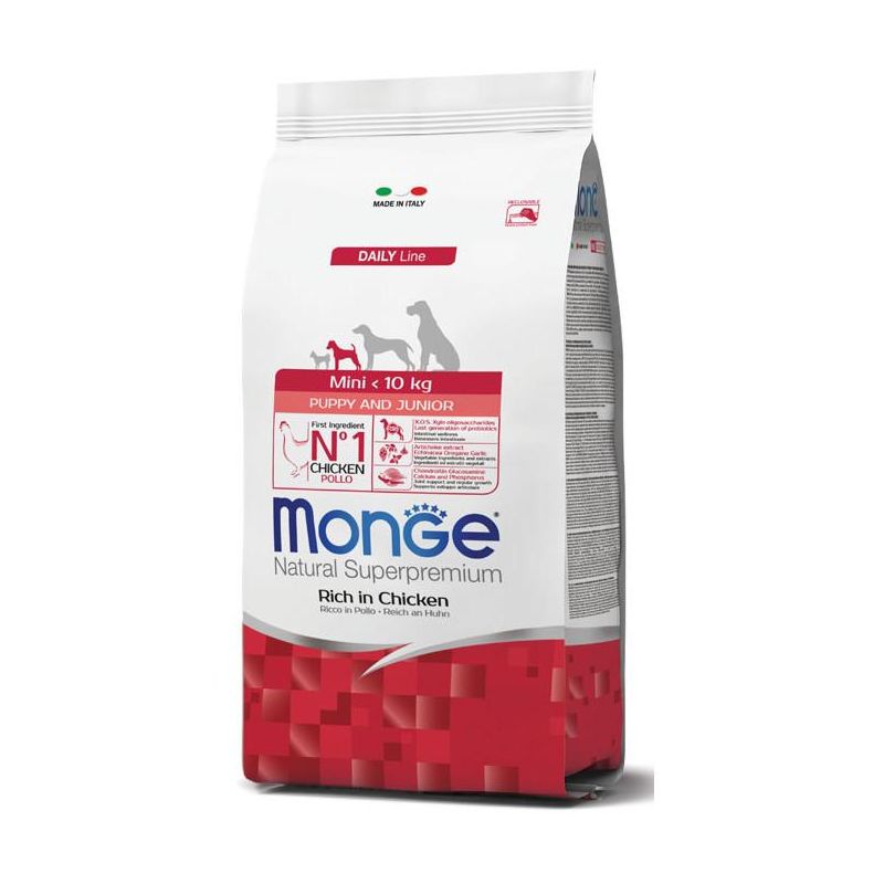 Monge Cibo Secco per Cuccioli di Taglia Piccola Ricco di Pollo - 3 Kg