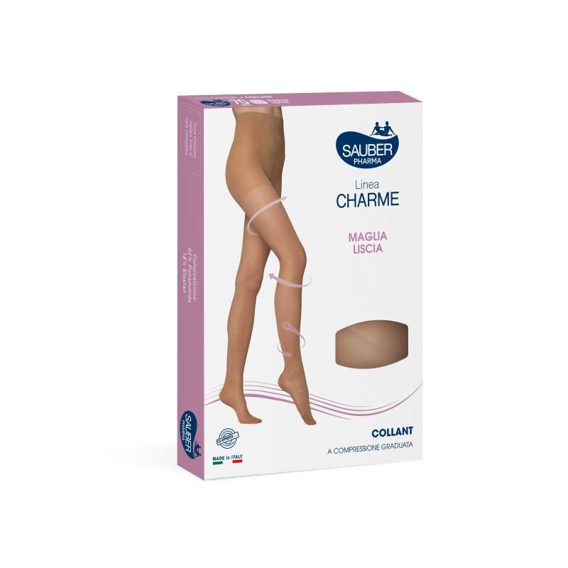 Collant Nero Liscio Sauber Linea Charme 140 Denari - Taglia 4