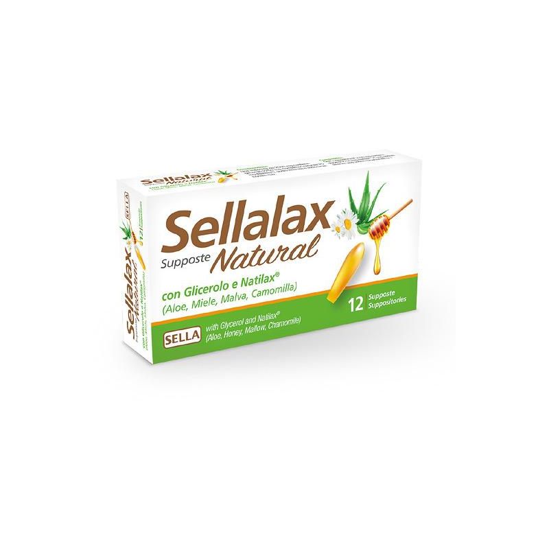 Sellalax Natural MD - 12 Supposte per il Benessere dell'Intestino