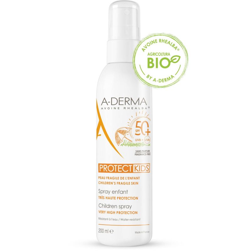 A-Derma Protect Kids SPF50+ Spray Solare per Bambini, 200ml
