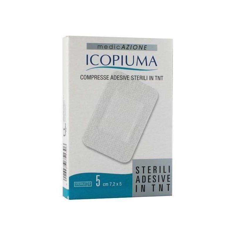 Compressa Adesiva in Tessuto Non Tessuto 7.5x5cm - Confezione da 5 Pezzi