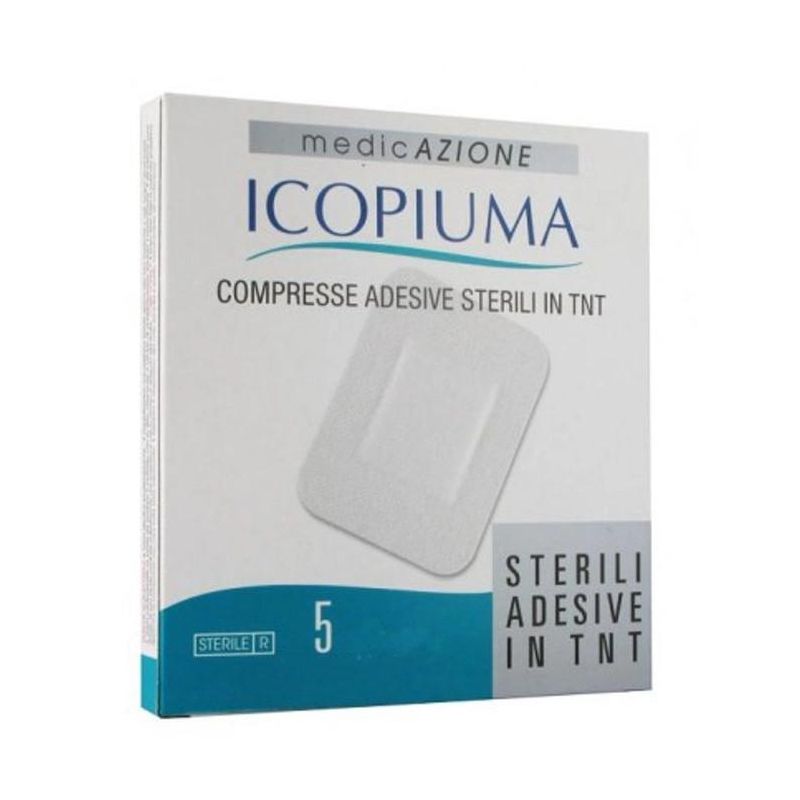 Compresse Adesive Sterili Icopiuma 10x12,5cm - Pacco da 5 Pezzi