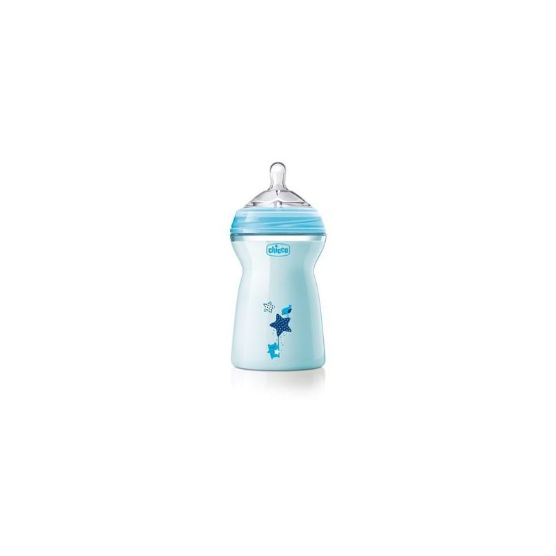 Chicco Natural Feeling Baby Bottle 330ml for Boys, 6+ Months