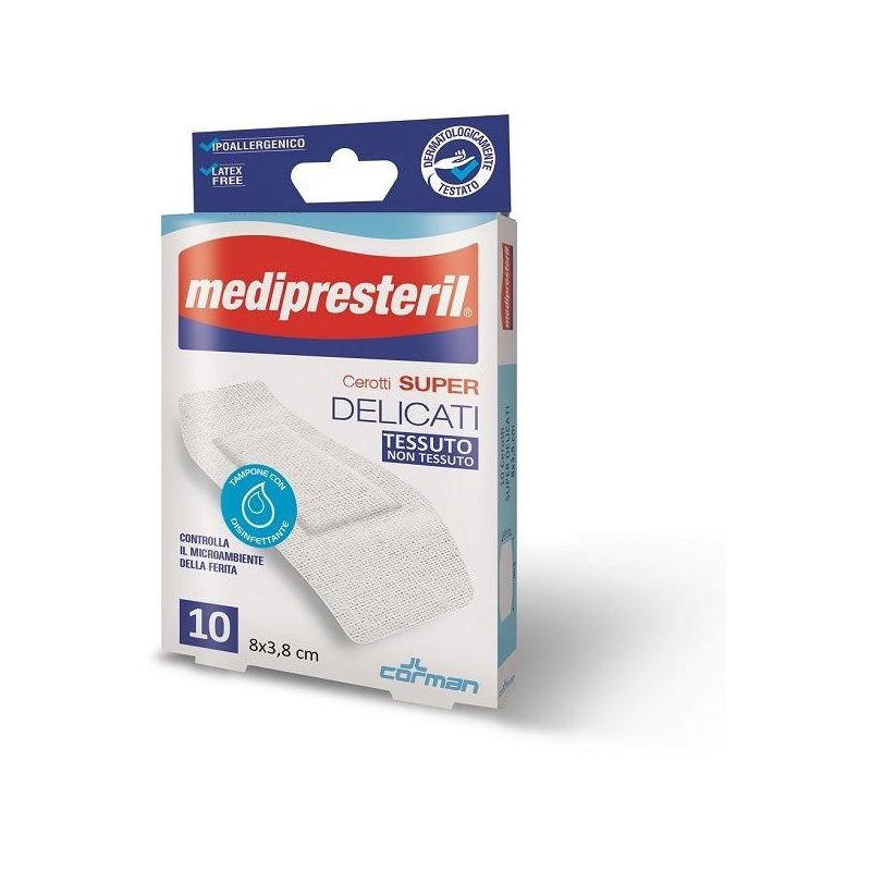 Medipresteril Cerotti Delicati Super TNT 8x3,8cm - Confezione da 10 Pezzi