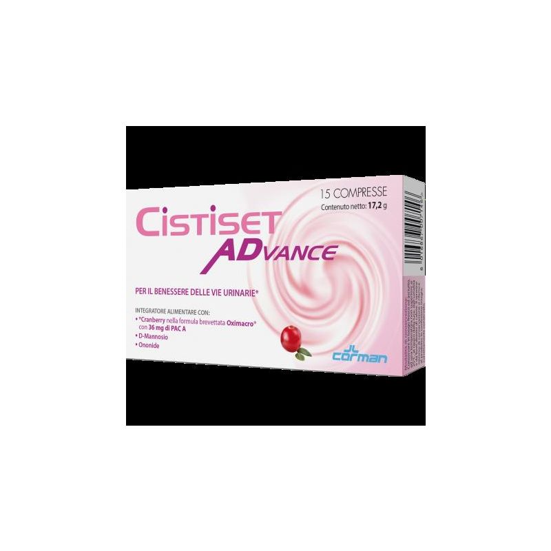 Cistiset Advance - Integratore per la Salute dell'Apparato Urinario, 15 Compresse