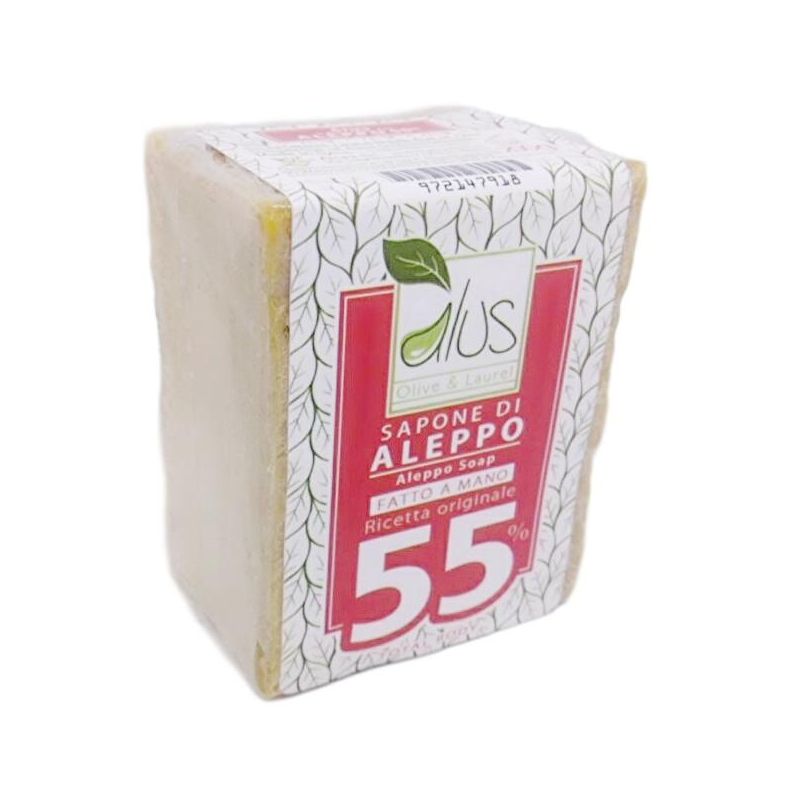 Sapone di Aleppo Alus con 55% di Olio di Alloro - 200g