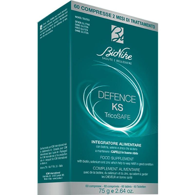 BioNike Defence KS TricoSafe Compresse per Capelli - Pack di 60