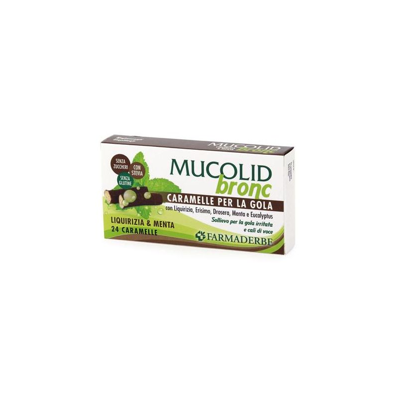 Mucolid Bronc Caramelle alla Menta e Liquirizia - 24 Pezzi