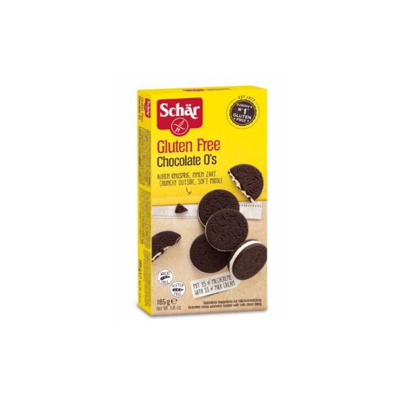 Schar Chocolate O's - Biscotti Cioccolato Senza Glutine, 165g