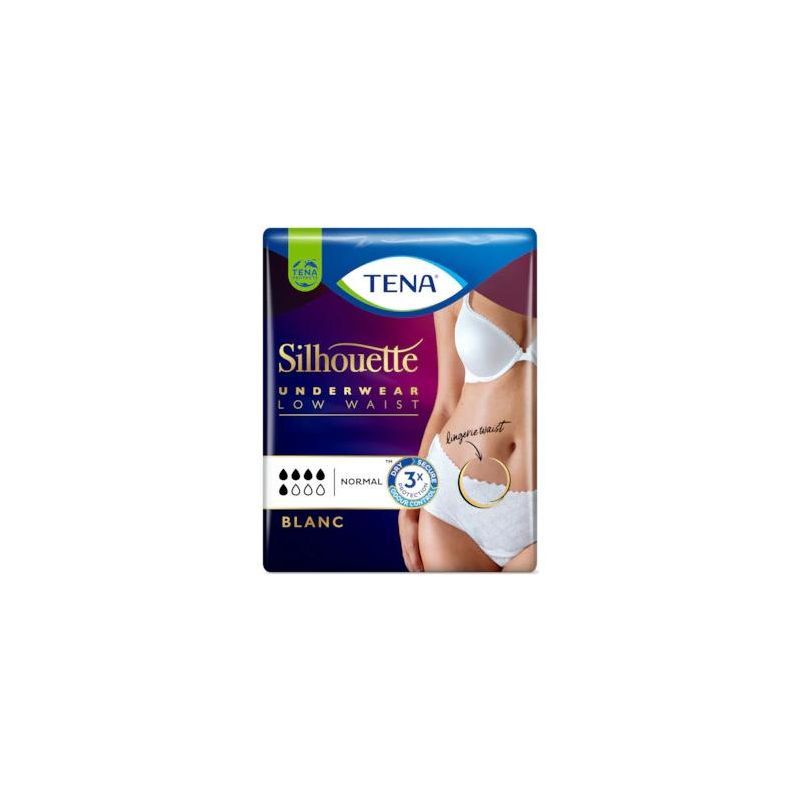Tena Silhouette Bianche Taglia Media - Confezione da 6 Pezzi