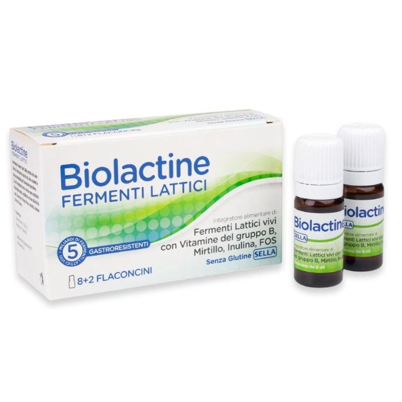 Biolactine Probiotici da 5 Miliardi - Confezione da 10 fiale da 9ml