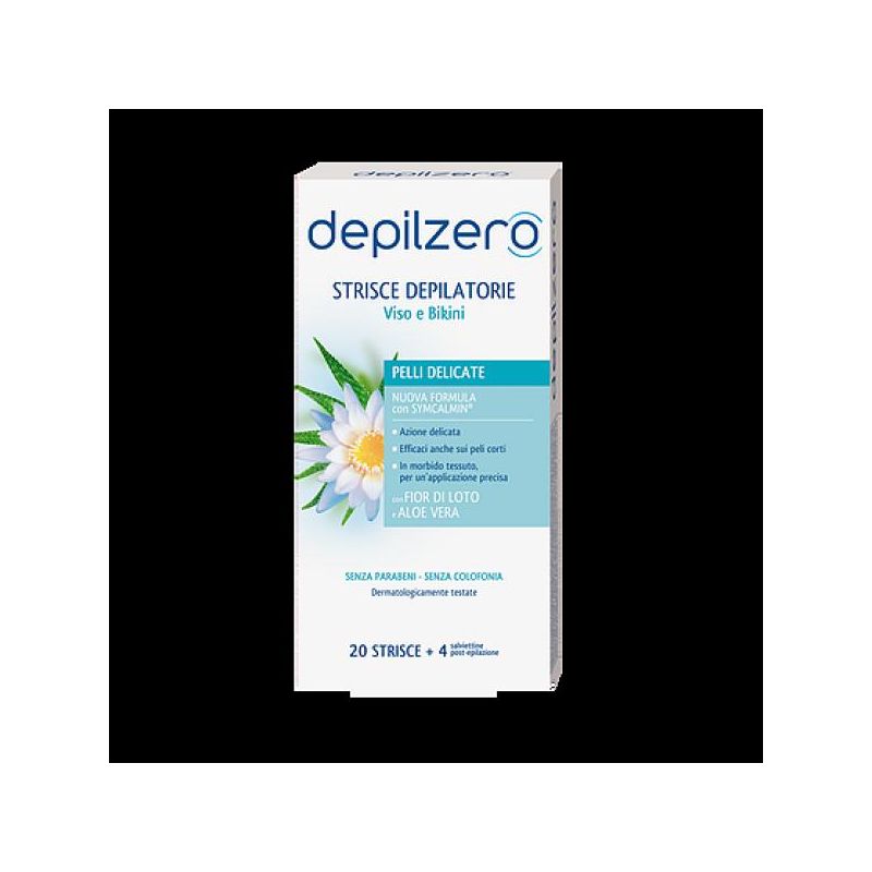 Depilzero - Confezione da 20 Strisce Depilatorie per Viso e Bikini