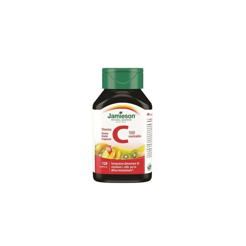 Jamieson Vitamina C 1000 - Sapore di Frutti Tropicali, Confezione da 120 Compresse