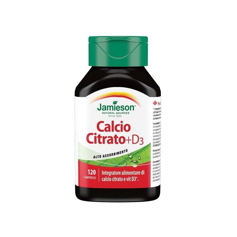 Calcio Citrato + Vitamina D3 di Jamieson - 120 Compresse