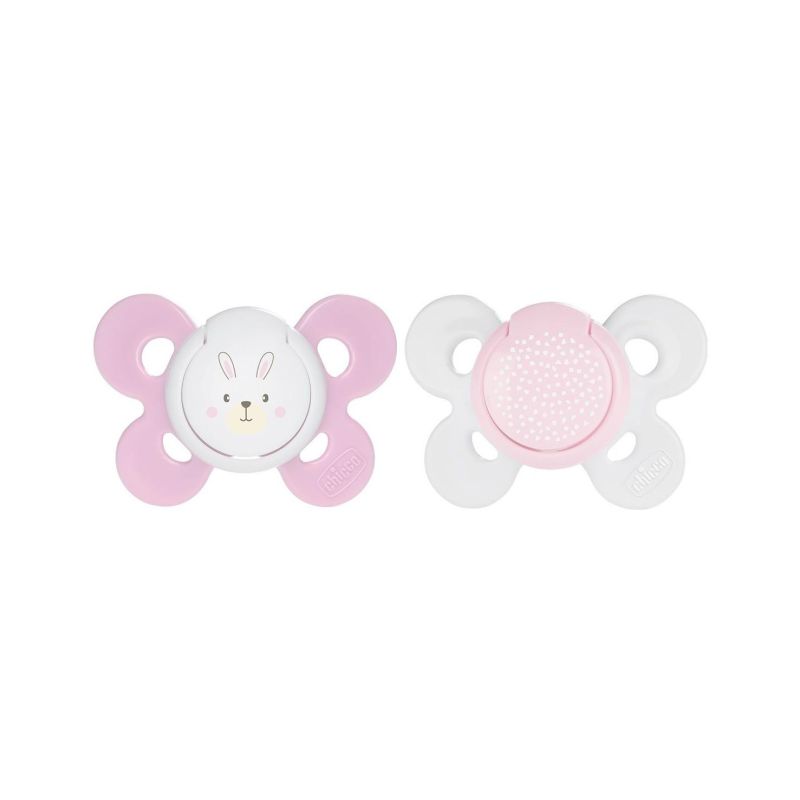 Chicco Silicone Physio Comfort Succhietto per Bambina, 0-6 Mesi, Pacco da 2 Pezzi