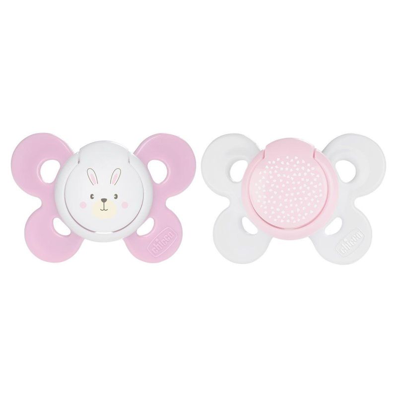 Chicco - Set di 2 Succhietti Physio Comfort in Silicone per Bambina, 6-12 Mesi