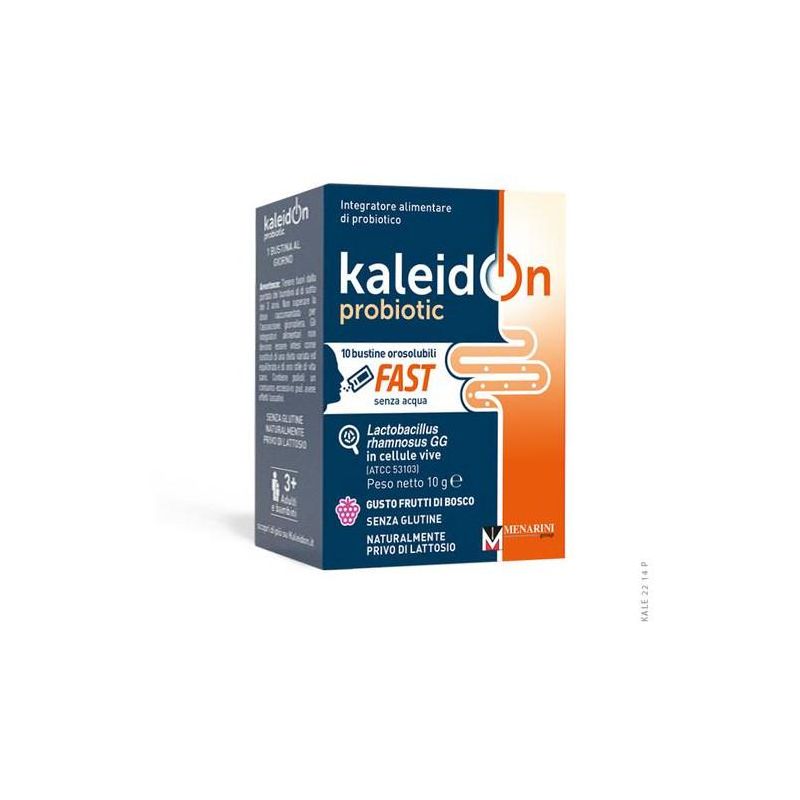 Kaleidon Probiotic Orosolubili - Sapore Frutti di Bosco, 10 Bustine