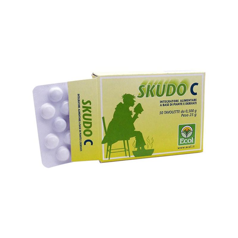 Tavolette Ecol Skudo C da 500mg - Confezione da 50 Pezzi
