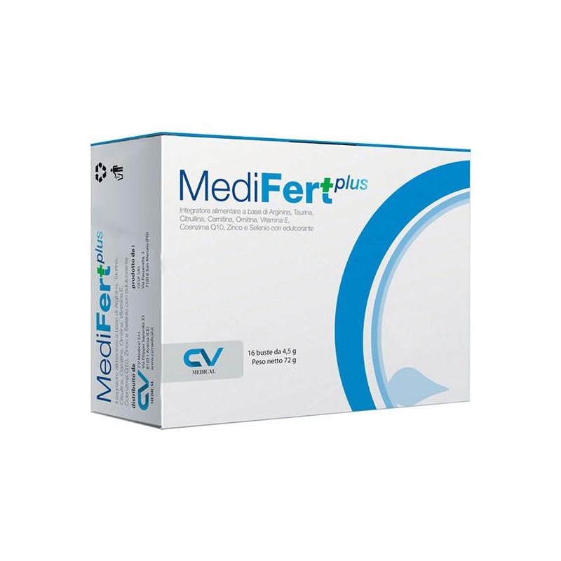 Medifert Plus - Integratore Alimentare in Polvere - 16 Bustine da 4,5g